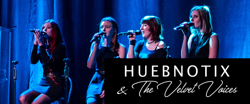 HUEBNOTIX & The Velvet Voices Logo